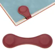 2Pcs Magnetic Bookmarks, Leather Vintage Book Marks Page Markers Clips, Red