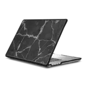 MacBook Pro 16-inch (M1 - M4) Impact Case Abstract black white gray silver glitter stylish marble