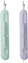 2 Pcs Needle Threader Seam Ripper,2 in 1 Plug-in Needle Threader,Stretchable Seam Rippers for Sewing Needle Threading Tool for Hand Sewing Knitting Craft Quilting Supplies