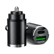 Olaf 100W 2-Port USB PD Car Charger Adapter USB-A+Type-C Fast Charging for iPhone 12 13 14 14 Pro for Huawei Mate50 for