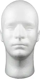 Perfk Foam Manikin Display Head Hat Stand, White