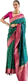 [FASHION BAZAR 365] Traditional Women's Pure Soft Silk Fabric Casual Office Wear Saree 12045, 4