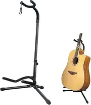 iDopick Universal Guitar Stand, Height Adjustable Acoustic Guitar Stand Floor for Electric Guitars Bass Accessories Banjo Stand, Portable Folding Tripod Guitar Stands for Single Guitars & Basses