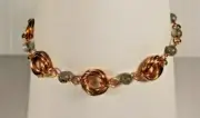 10.5mm Copper Mobius & Labradorite Bead Bracelet 7.5"