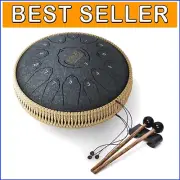 Ethereal 13-Inch Steel Tongue Drum Set - Perfect Gift with Travel Bag & Mallets