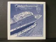 Holland America ms KONINGSDAM delft tile coaster HAL CRUISE LINE v1 HiME