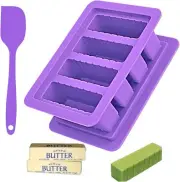 Butter Molds Silicone Tray - Purple with Spatula Container