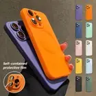 Fr iPhone 16 15 14 13 12 Pro Max MagSafe Magnetic Silicone Case Shockproof Cover
