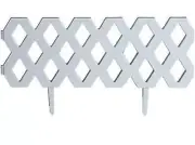 White 4 Piece Interlocking Garden Lattice Fence - Each Piece is 23 1/4 x 12 1/4