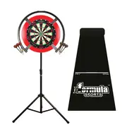 Target Darts OMNI, TOR Dart Board, Red Surround, Dart Mat, Stand + Darts