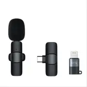 Wireless Lavalier Microphone Portable Audio Video Recording Mini Mic For iPhone Android Facebook Youtube Live Broadcast Gaming Lightning