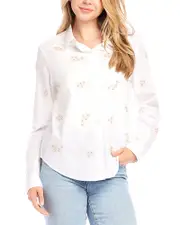 Karen Kane Embellished Button Front Shirt