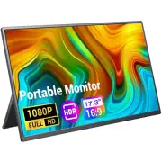 UPERFECT Portable Monitor Gaming Monitor 17.3" 1920x1080 USB C Monitor for PS4/5