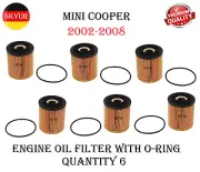 Engine Oil Filter With O-Ring Gasket For 2002-2008 Mini Cooper R50,R52,R53 QTY 6 (for: Mini)