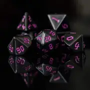 Dark Cathedral Purple Acrylic Dice Set Brand New by Misty Mountain Gaming