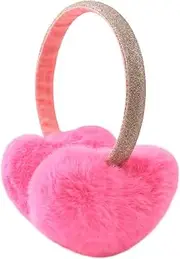Pesaat Earmuffs Winter Children's Warm Ear Warmers Girls Boys with Cuddly Soft Fleece for 3-8 Years Teen Unisex, pink red, One size