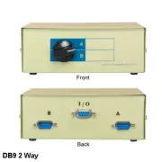 Kentek DB9 Male Manual Data Switch Two Way Rotary Dail Type RS232 Serial Printer