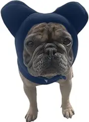 Winter Dog Hats Quiet Ears for Dogs Ear Muffs Pet Neck Warmer Scarf Ears Hoodie Noise Protection Dog Ear Cover Dog Beanie Head Wrap Costume for Medium to Large Dogs Cats Pets (Dark Blue, S)