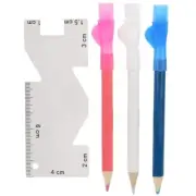 Compact and Flexible For Sewing Ruler with 3 Colors Pens Perfect for DIY