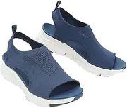 [Generic] 2022 Summer Washable Slingback Orthopedic Slide Sport Sandals,Orthopedic Slide Sport Sandals, Super Comfy Sports Knit Sandals,Mesh Soft Sole Casual Women's Shoes