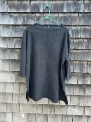 Eileen Fisher boiled wool gray sweater XL