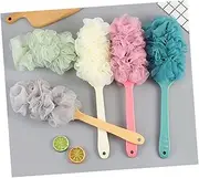 MERRYHAPY Bath Brush Set 3pcs Long Handle Back Scrubber Soft Bristles for Gentle Skin Care Shower Brush Extended Handle Sturdy Comfortable Blue White Pink Random Style