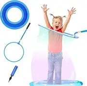 Bubble Wand Giant Bubble Wand, Giant Bubble Maker, Big Bubble Wand, Large Bubble Wand, Bubbles Hoop with Inflatable Dipping Tray Bubble Maker for Boys Girls Making Bubble Bubble Party Favors