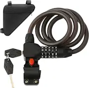 Bike Lock, Bicycle Combination Cable Lock, 5 Digit Combination High Security Anti Theft Bike Chain, Durable Steel, for Bicycle Tricycle Scooter Bike, High Security Level