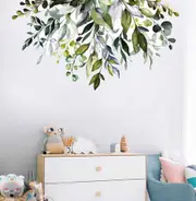 Greenery Tropical Leaf Corner Branch Wall Decal Nursery Kids Decor