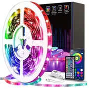 Led Lights for Bedroom, Led Strip Lights Music Sync Color Changing App Control Led Light Strips with Remote, for Room Bedroom Party Decoration 50FT