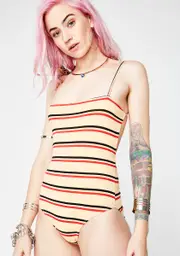 [Dolls Kill] 70s Stripe Lucia Bodice