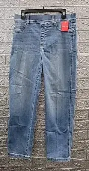 New Spanx Straight Leg Pull On Stretch Jean Vintage Blue Size XLarge