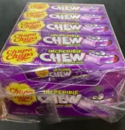 CHUPA CHUPS INCREDIBLE CHEW BULK BOX 20x 45g GRAPE LOLLIES CONFECTIONERY CANDY
