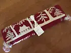 Pottery Barn Sleigh Bell Crewel Embroidered Cotton Table Runner NWT Christmas