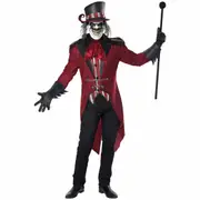 Wicked Ringmaster Dark Circus Horror Scary Evil Halloween Adult Mens Costume