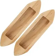 PHENOFICE 2pcs Unfinished Wooden Boat Model Creative Boat Decor for Home Rustic Style Crafting Painting Realistic Nautical Ornaments