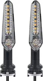 Motorcycle Indicators Flowing Turn Signal Lights Motorcycle Flashing Indicator Directional Flasher Flowing Light For YA&MA&HA MT07 MT09 SP TR&AC&E&R 9 900 GT 7 700 GT(2pcs Turn Signal)
