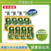 在飛比找Yahoo奇摩購物中心優惠-【南僑水晶】水晶肥皂食器洗滌液體皂洗碗精1000mlX8瓶(