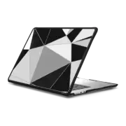 MacBook Air 15-inch (M2 - M4) Impact Case Geometrical black white gray silver glitter abstract pattern