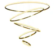 Delessi Marcello LED 5 Ring Aluminium Pendant Light - Tri-Colour