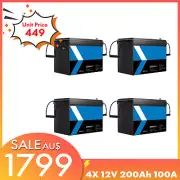 48v 200Ah 24v 400Ah Lithium LiFePO4 Iron Phosphate Battery Recharge Camping BMS