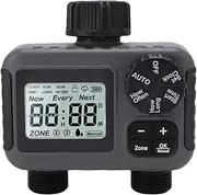 Sprinkler Timer, 2 Outlet Programmable Water Timer with Rain Delay, Outdoor Soaker Hose Timer, Manual Automatic Irrigation Controller System for Garden Hose, Yard Watering