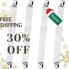 Bed Sheet Straps, Sopito Adjustable Elastic Fitted Sheet Straps Fasteners