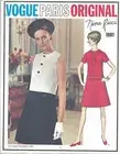1960s Vintage Vogue Sewing Pattern B34 DRESS (1032) By Nina Ricci Vogue 1981