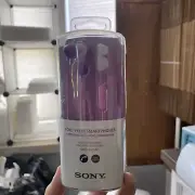 Sony MDR-EX15AP Stereo Headphones Earbuds Violet w/Noise Isolation & Microphone