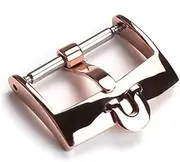 APTPKGDFDK Middle Brushed Stainless Steel Watch Pin Buckle 16mm 18mm 20mm Silver Gold Black Leather Watch Band Strap Clasp Accessories Cuff