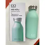 法國［MONBENTO］牛奶瓶造型保溫瓶-馬卡龍綠350ML