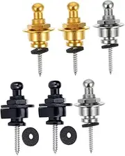 UPKOCH 6pcs Guitar Strap Lock Durable Metal Security Strap Buttons for Electric Acoustic Guitars Bass Ukulele Easy Installation Classic Design Includes Options