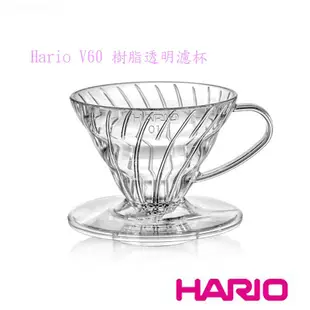 Hario V60 樹脂濾杯01 02透明 紅色 普魯士藍2021新款 日本HARIO原裝進口(公司貨)濾杯