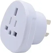 SAA AU/NZ Travel Plug Adapter to UK/US/JP/CA, UK/US/JP/CA Plug Convert to 3 pins Australian/New Zealand/China Socket, 1 Pack (White)